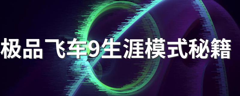 极品飞车9生涯模式秘籍 秘籍大全