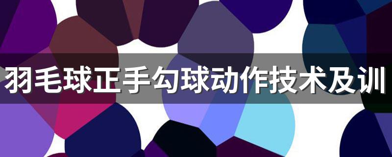 羽毛球正手勾球动作技术及训练方法 羽毛球正手勾球的技巧和方法