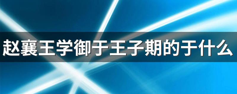 赵襄王学御于王子期的于什么意思 这句话出自哪里有原文介绍吗