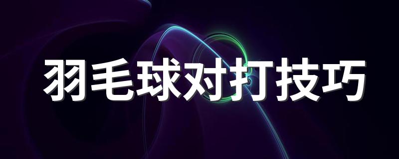 羽毛球对打技巧 有哪些羽毛球对打技巧