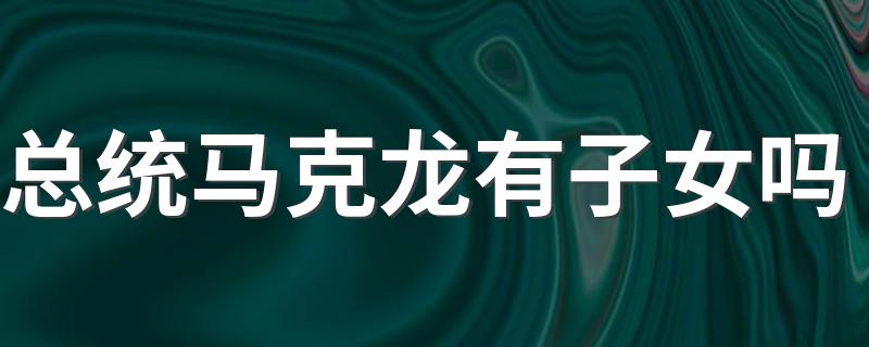 总统马克龙有子女吗 法国总统马克龙有亲生孩子吗