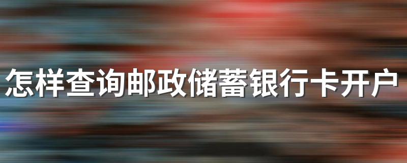 怎样查询邮政储蓄银行卡开户行地址 邮政储蓄银行如何查看开户行地址名称