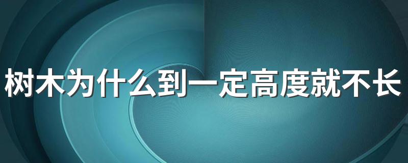 树木为什么到一定高度就不长了 树木为什么到一定高度就不长了解释