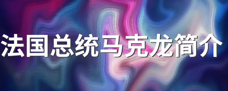 法国总统马克龙简介 埃马纽埃尔·马克龙总统简介