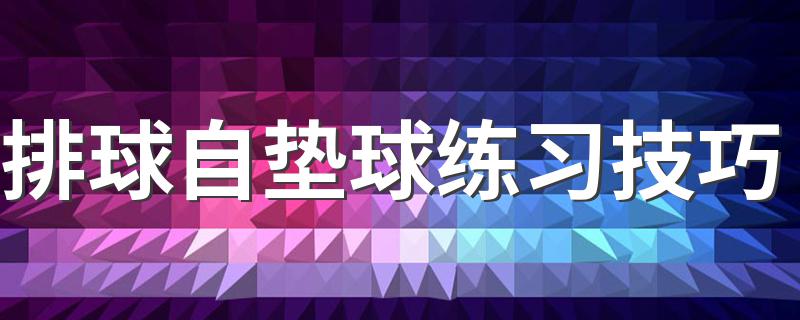 排球自垫球练习技巧 排球自垫球动作要领