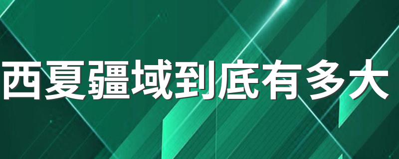 西夏疆域到底有多大 大家可以积累相关知识