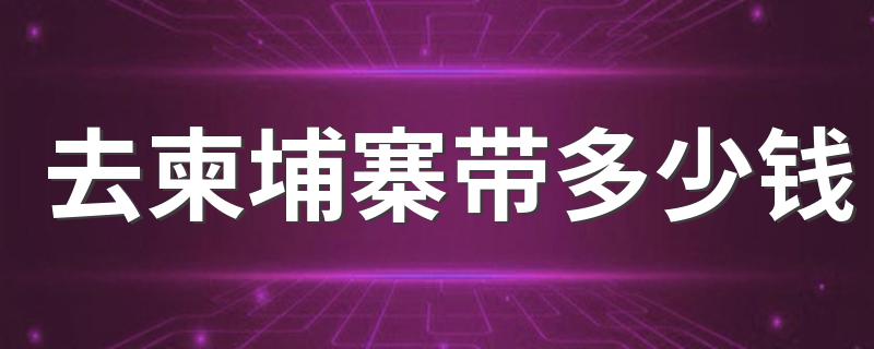 去柬埔寨带多少钱 四五百美金足以