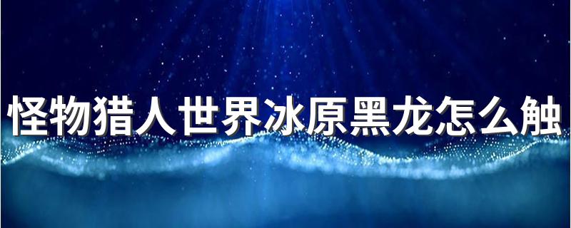 怪物猎人世界冰原黑龙怎么触发 冰原黑龙的打法技巧