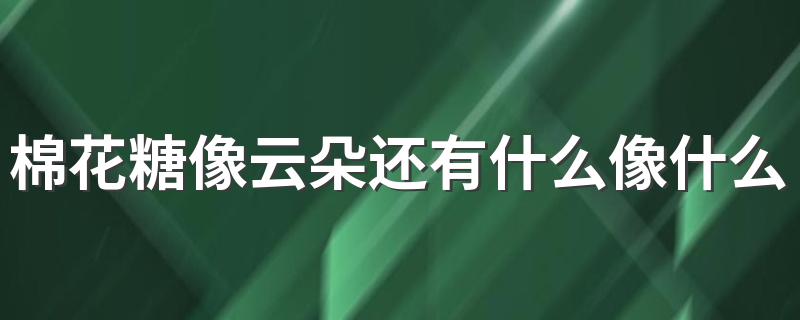 棉花糖像云朵还有什么像什么 实举什么像什么