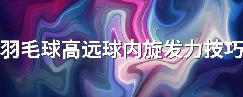 羽毛球高远球内旋发力技巧 羽毛球内旋外旋发力小技巧