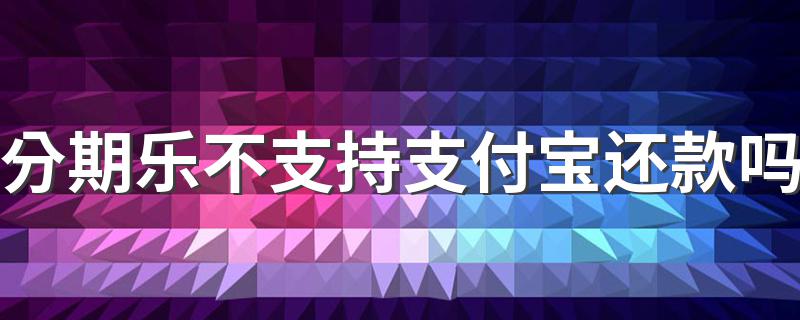 分期乐不支持支付宝还款吗 具体是怎么支持的