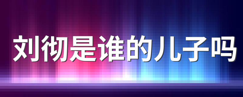 刘彻是谁的儿子吗 汉武帝刘彻的父亲是谁