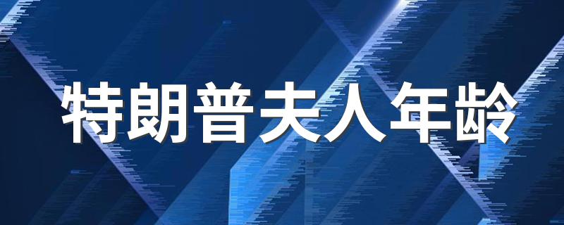 特朗普夫人年龄 关于她的个人简介