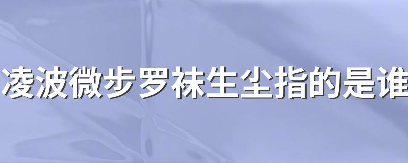 凌波微步罗袜生尘指的是谁 凌波微步罗袜生尘的含义