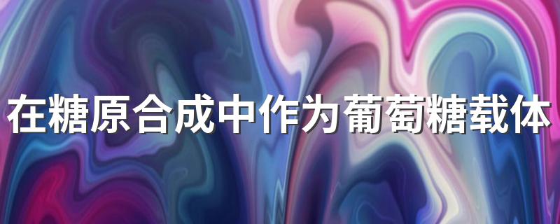 在糖原合成中作为葡萄糖载体的是什么 在糖原合成中作为葡萄糖载体的是UDP