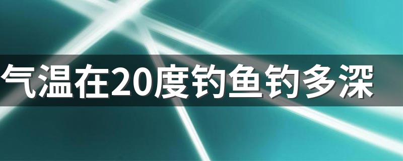 气温在20度钓鱼钓多深 钓1米5到2米为宜