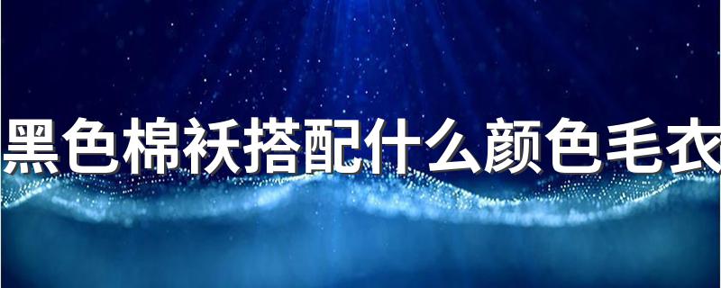 黑色棉袄搭配什么颜色毛衣 黑色棉袄搭配毛衣颜色推荐