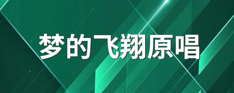 梦的飞翔原唱 给大家介绍一下