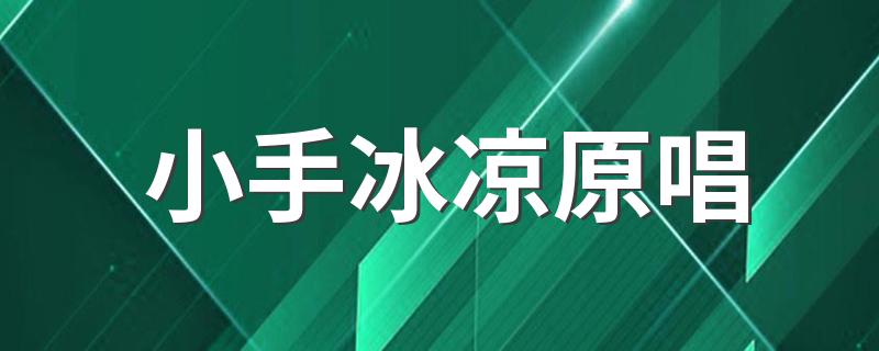 小手冰凉原唱 关于这首歌的歌词是什么