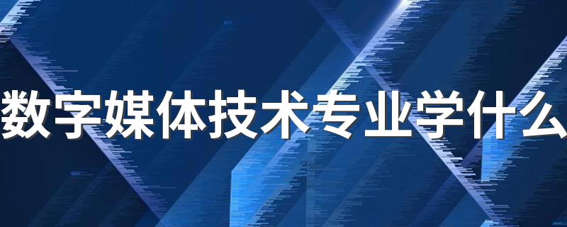 数字媒体技术专业学什么 就业怎么样