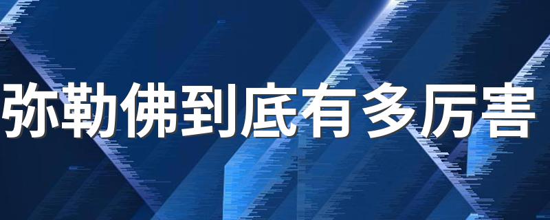 弥勒佛到底有多厉害 原来是这样