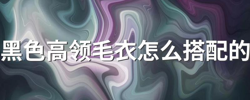 黑色高领毛衣怎么搭配的 这样搭配更好看