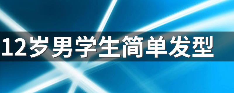 12岁男学生简单发型 12岁男学生合适的发型