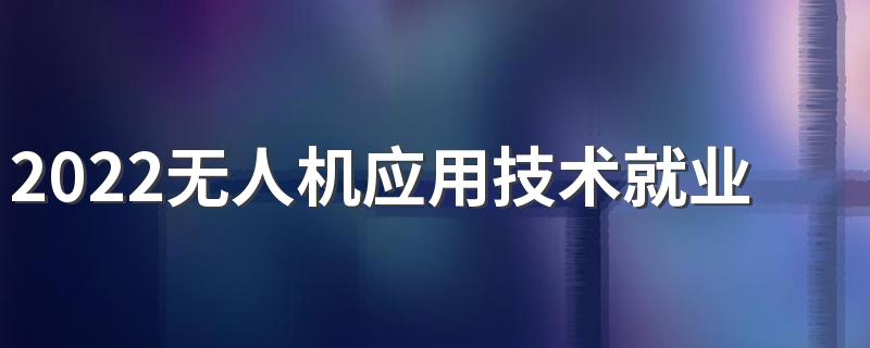 2022无人机应用技术就业前景怎么样 有前途吗