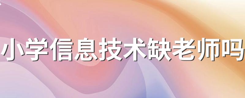 小学信息技术缺老师吗 考编竞争大吗