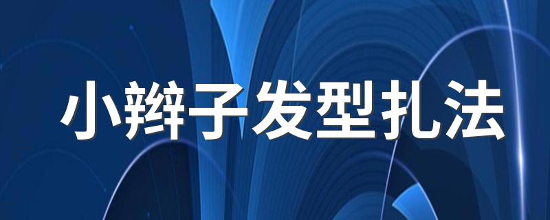 小辫子发型扎法 小辫子发型扎法简述