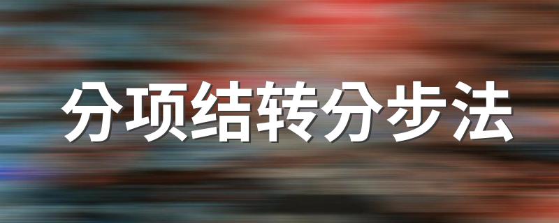 分项结转分步法 分项结转分步法简述