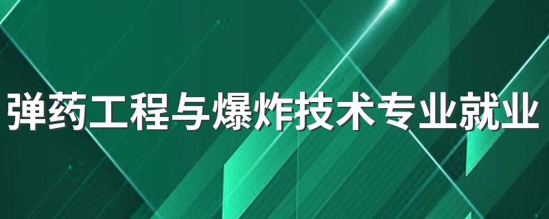 弹药工程与爆炸技术专业就业方向与就业前景怎么样