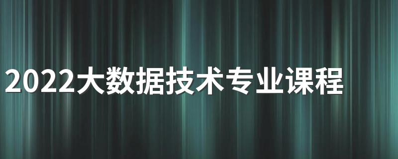 2022大数据技术专业课程有哪些 好找工作吗