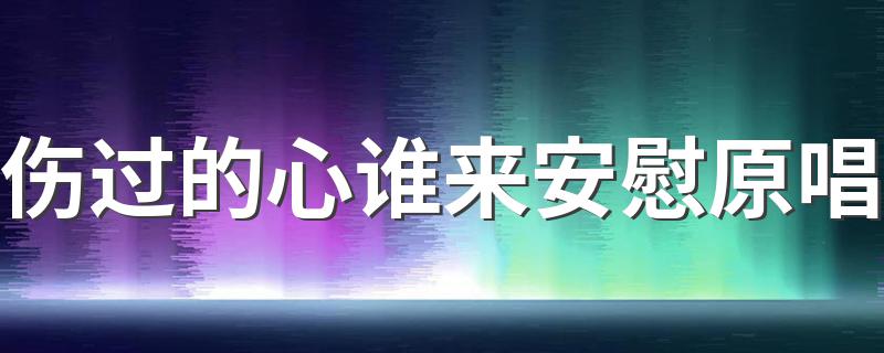 伤过的心谁来安慰原唱 伤感情歌好听极了