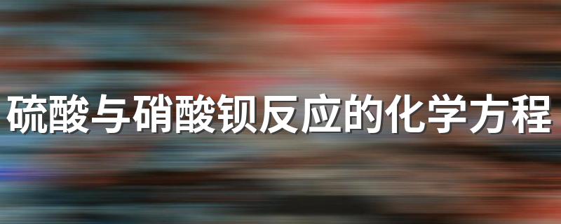 硫酸与硝酸钡反应的化学方程式 硫酸与硝酸钡反应的化学方程式简述