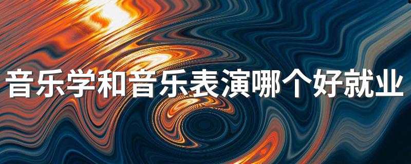 音乐学和音乐表演哪个好就业