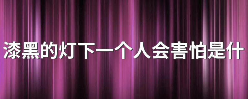 漆黑的灯下一个人会害怕是什么歌 歌名是放不下想又怕