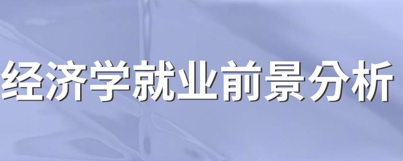 经济学就业前景分析 有哪些就业方向