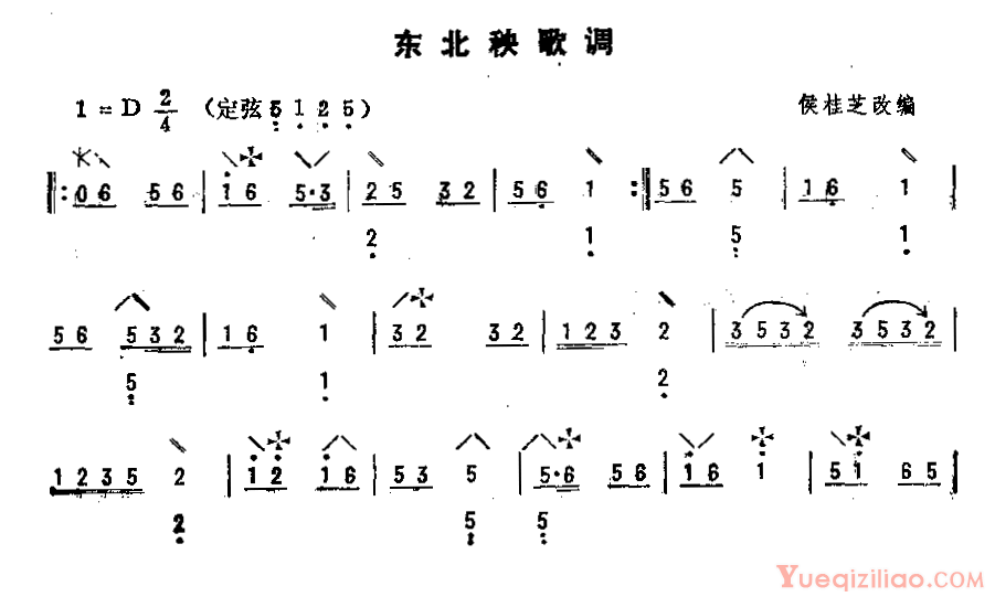 古筝谱[东北秧歌调]简谱