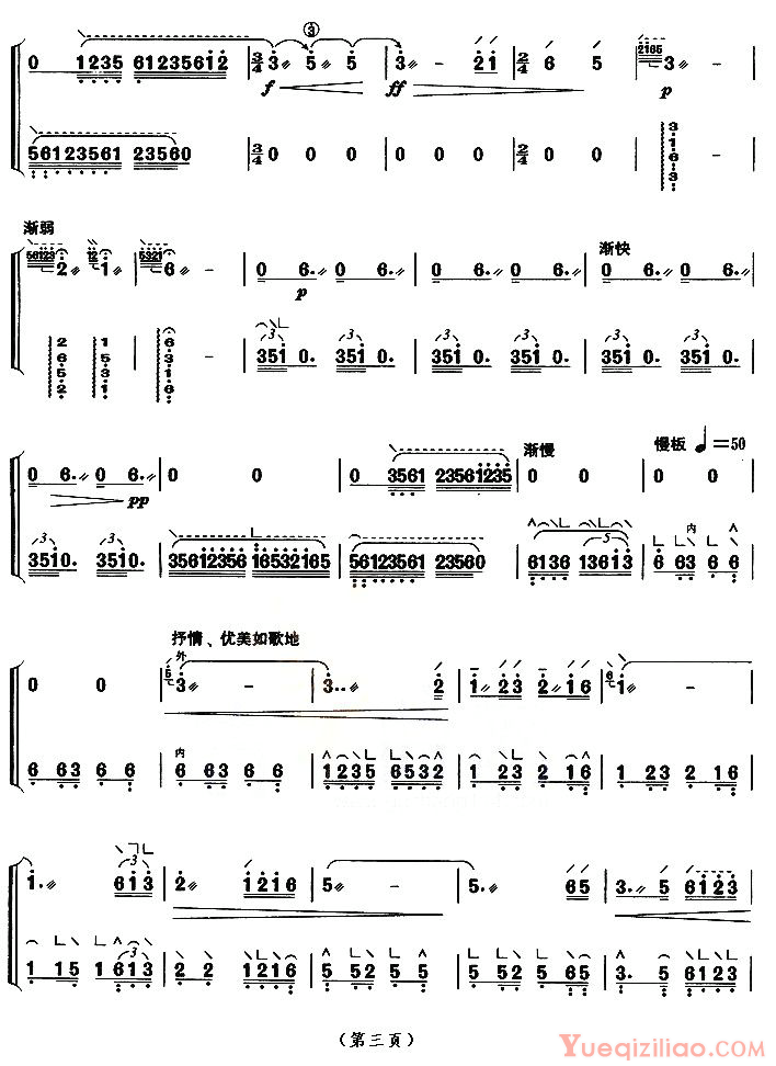 古筝谱[春到拉萨]简谱