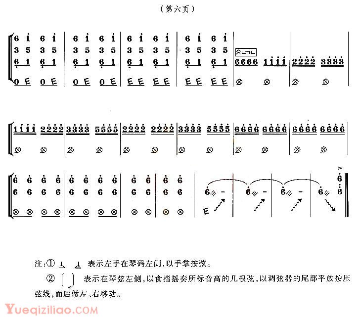 古筝谱[英雄们战胜大渡河/宋泽荣改编版]简谱