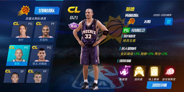 NBA篮球大师各阶段基德介绍 各阶段基德对比