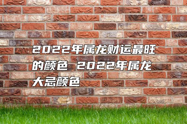 2022年属龙财运最旺的颜色 2022年属龙大忌颜色