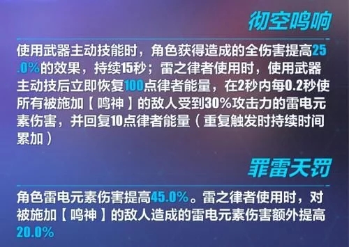 崩坏3雷之律者武器推荐 雷之律者武器天殛之境裁决评测