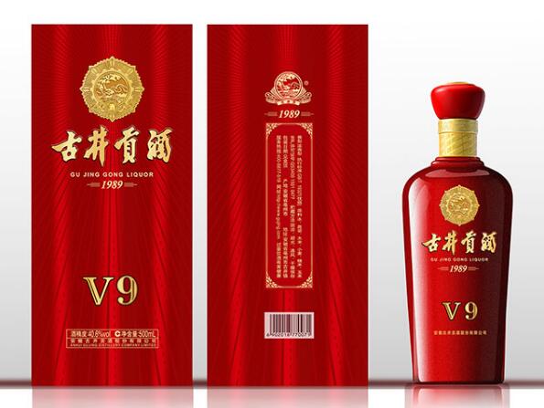 古井贡酒v9多少钱一瓶，90元左右的优质纯粮酒送礼很有面