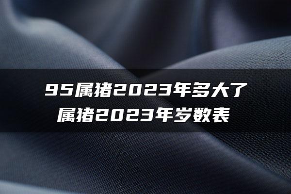 95属猪2023年多大了 属猪2023年岁数表