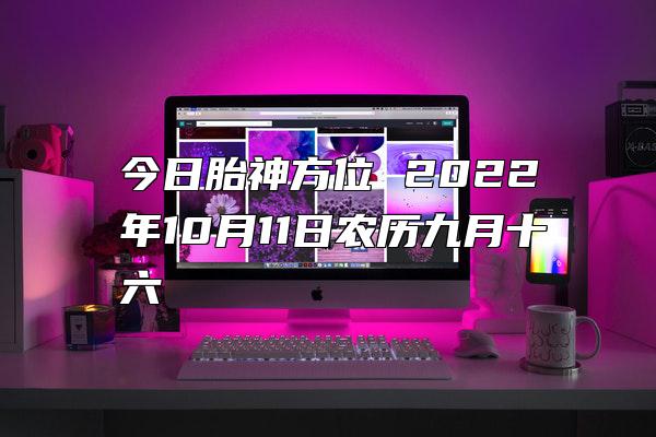 今日胎神方位 2022年10月11日农历九月十六