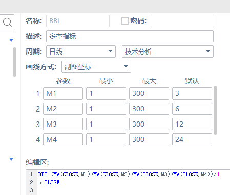 同花顺bbi指标如何设置？