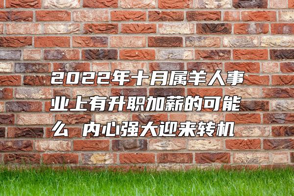 2022年十月属羊人事业上有升职加薪的可能么 内心强大迎来转机