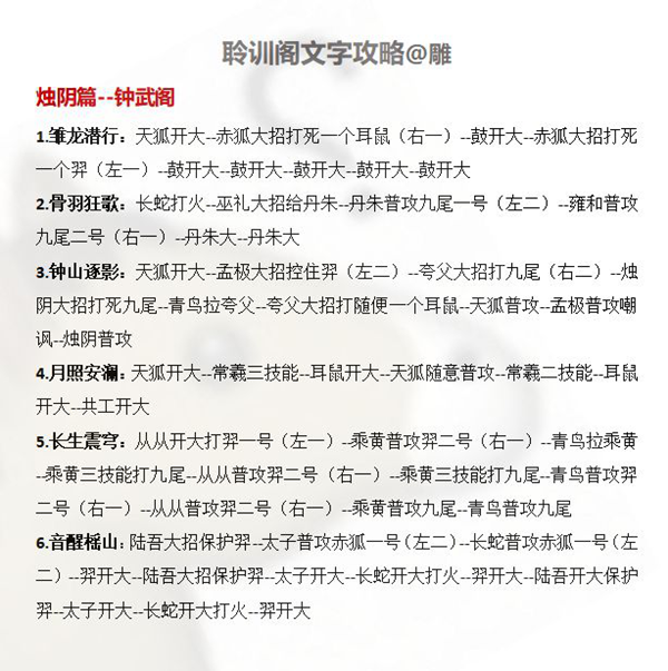 山海镜花钟武阁攻略汇总 钟武阁全关卡打法指南